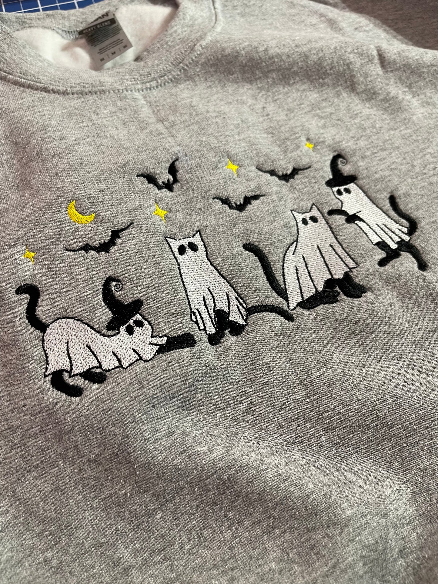 Ghost Cats - Embroidered Sweatshirt