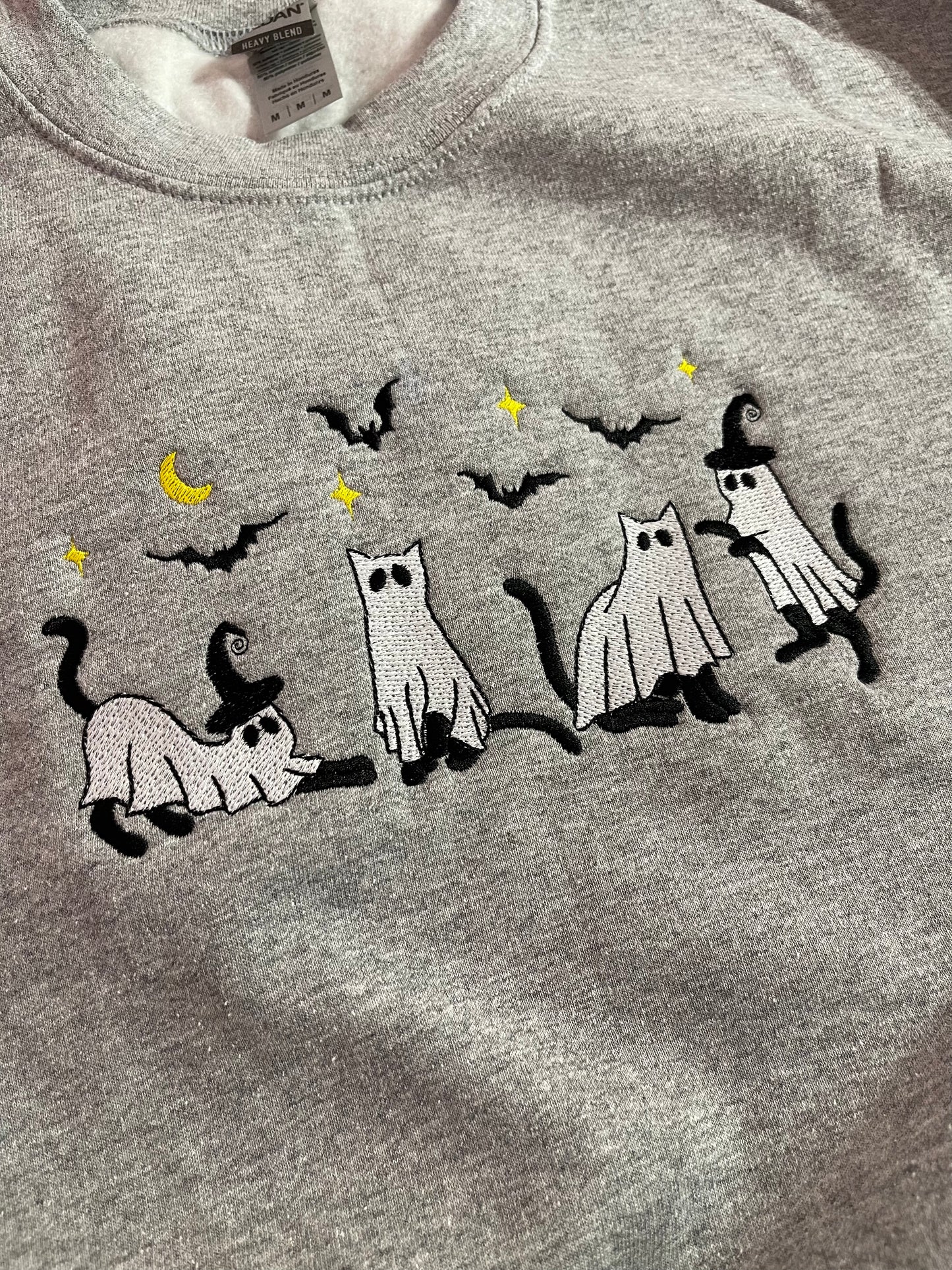 Ghost Cats - Embroidered Sweatshirt