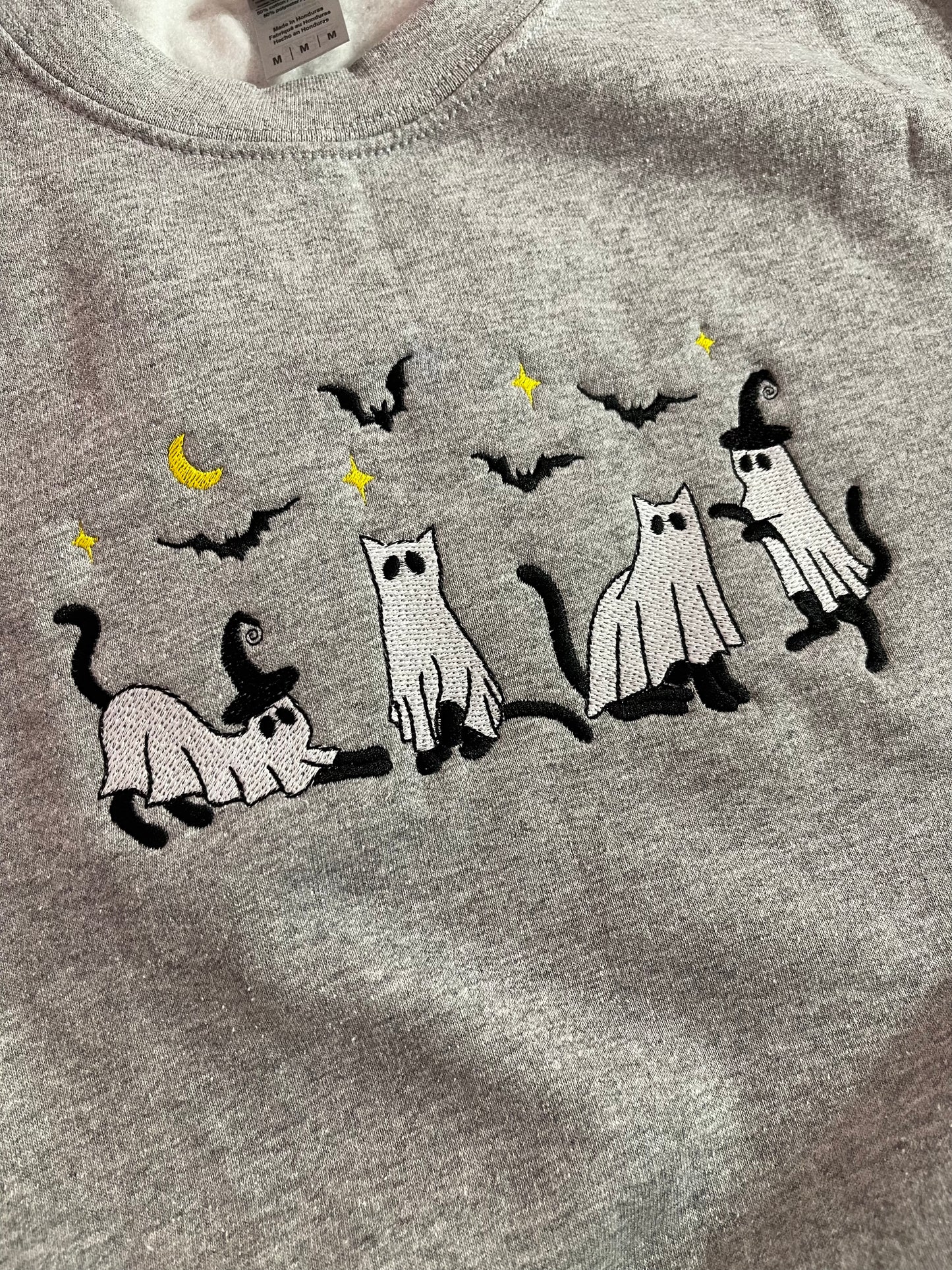 Ghost Cats - Embroidered Sweatshirt