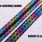 Rainbow Geometric Zipper Tape # 5 Zipper (1 Meter)