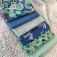 Bleus du jardin - Ensemble de 6 "Fat Quarter" 