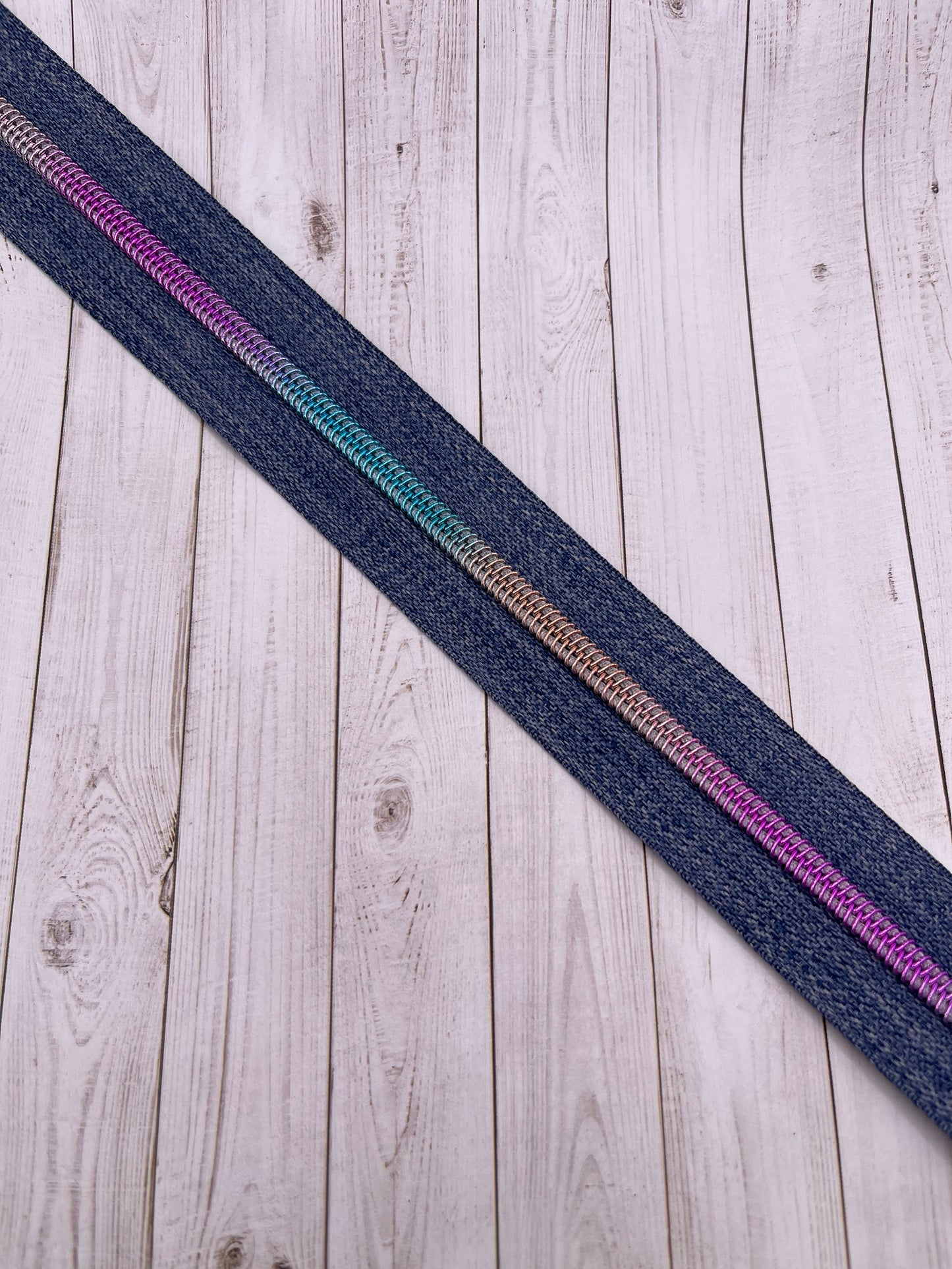 Denim - "Rainbow" Zipper Tape # 5 Zipper (1 Meter)