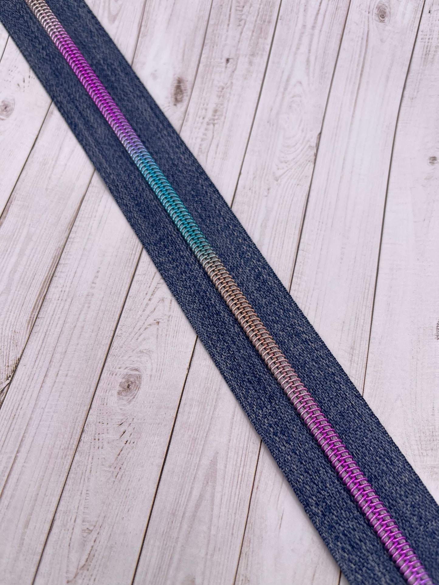 Denim - "Rainbow" Zipper Tape # 5 Zipper (1 Meter)