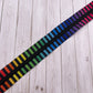 Rainbow Stripes - Black Zipper Tape # 5 Zipper (1 Meter)