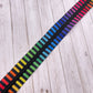 Rainbow Stripes - Black Zipper Tape # 5 Zipper (1 Meter)