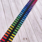 Rainbow Stripes - Black Zipper Tape # 5 Zipper (1 Meter)