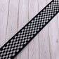 Black and White Checkerboard  1-1.5" Polyester Webbing