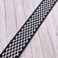 Black and White Checkerboard  1-1.5" Polyester Webbing