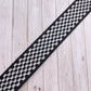 Black and White Checkerboard  1-1.5" Polyester Webbing