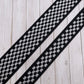 Black and White Checkerboard  1-1.5" Polyester Webbing