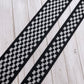 Black and White Checkerboard  1-1.5" Polyester Webbing