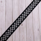 Black and White Checkerboard  1-1.5" Polyester Webbing