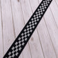 Black and White Checkerboard  1-1.5" Polyester Webbing