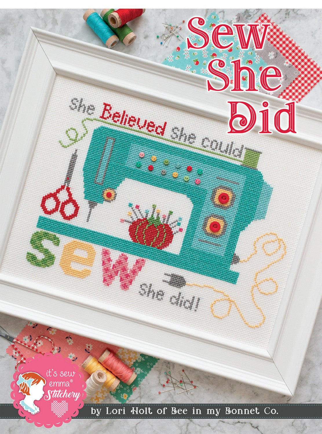 Sew She Did Cross Stitch Pattern - It's Sew Emma