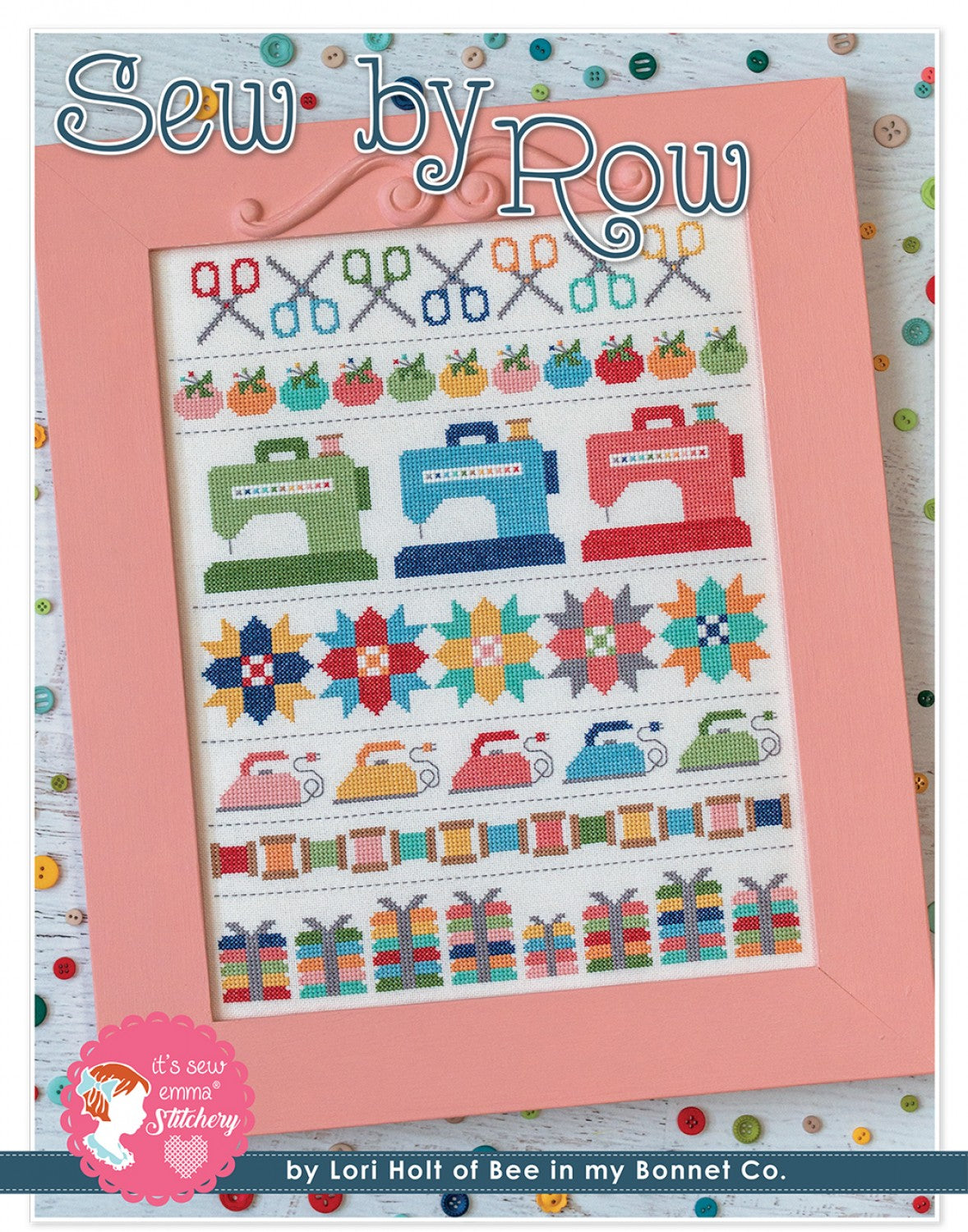 Sew By Row Cross Stitch Pattern - It's Sew Emma