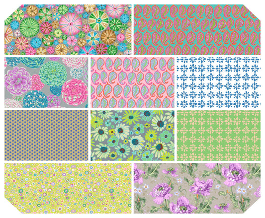 Kaffe Fassett Collective August 2024 - Fat Quarter 10pcs - Light