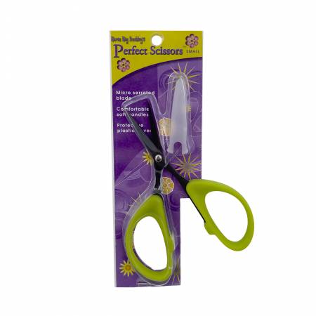 Perfect Scissors Green 4-3/16in Small Micro-Serrated Non-Slip Blade