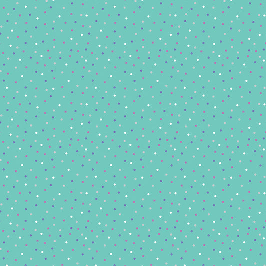 Teal Unicorn Kingdom Dots - Riley Blake Designs