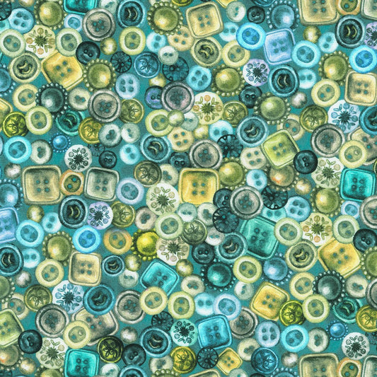 Make It Sew - Boutons Bleu - Robert Kaufman