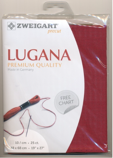 Zweigart Lugana 25 ct - 906 Deep Red