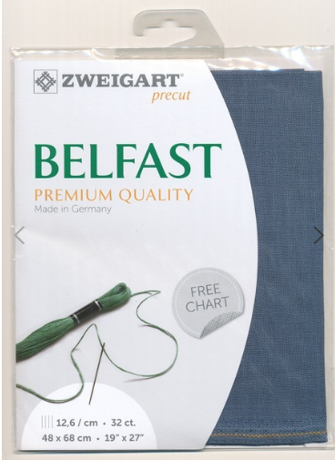 Zweigart Belfast 32 ct - 7459 Gris Argent Etoile