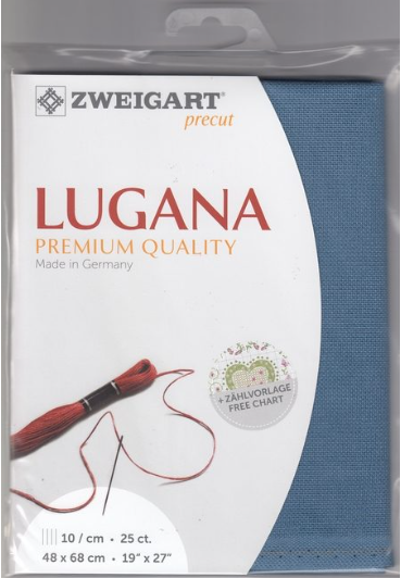 Zweigart Lugana 25 ct - 566 Bleu Fonce