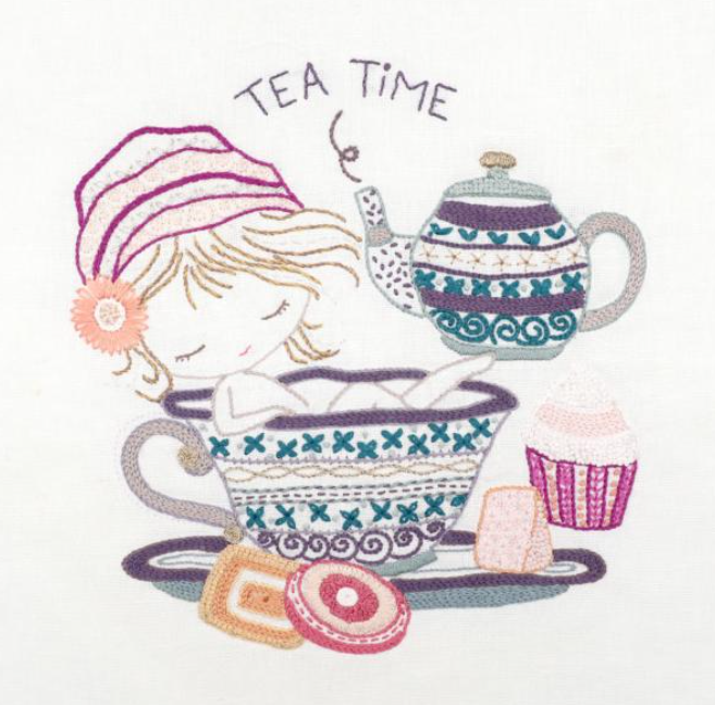 Tea time pour Salomé - Kit Broderie - Un chat dans l'aiguille