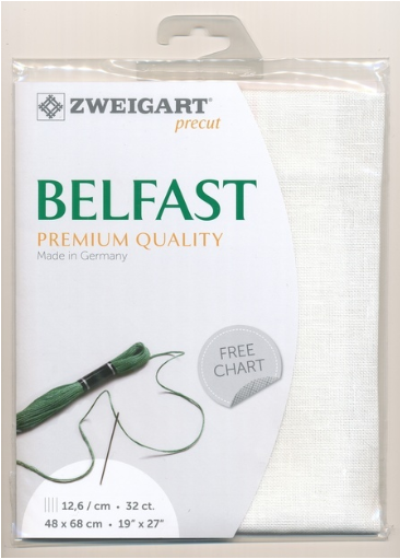 Zweigart Belfast 32 ct - 100 Blanc