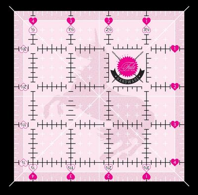 Tula Pink 4.5in x 4.5in Non Slip Unicorn Ruler