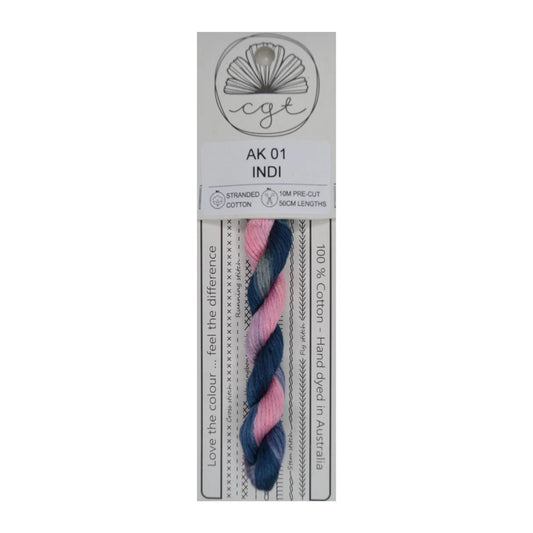 AK01 Indi - Pre-cut floss - Cottage Garden Threads