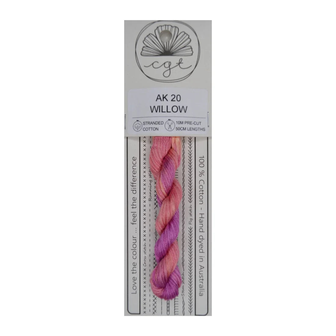 AK20 Willow - Fils à broder pré-coupés Mouliné - Cottage Garden Threads