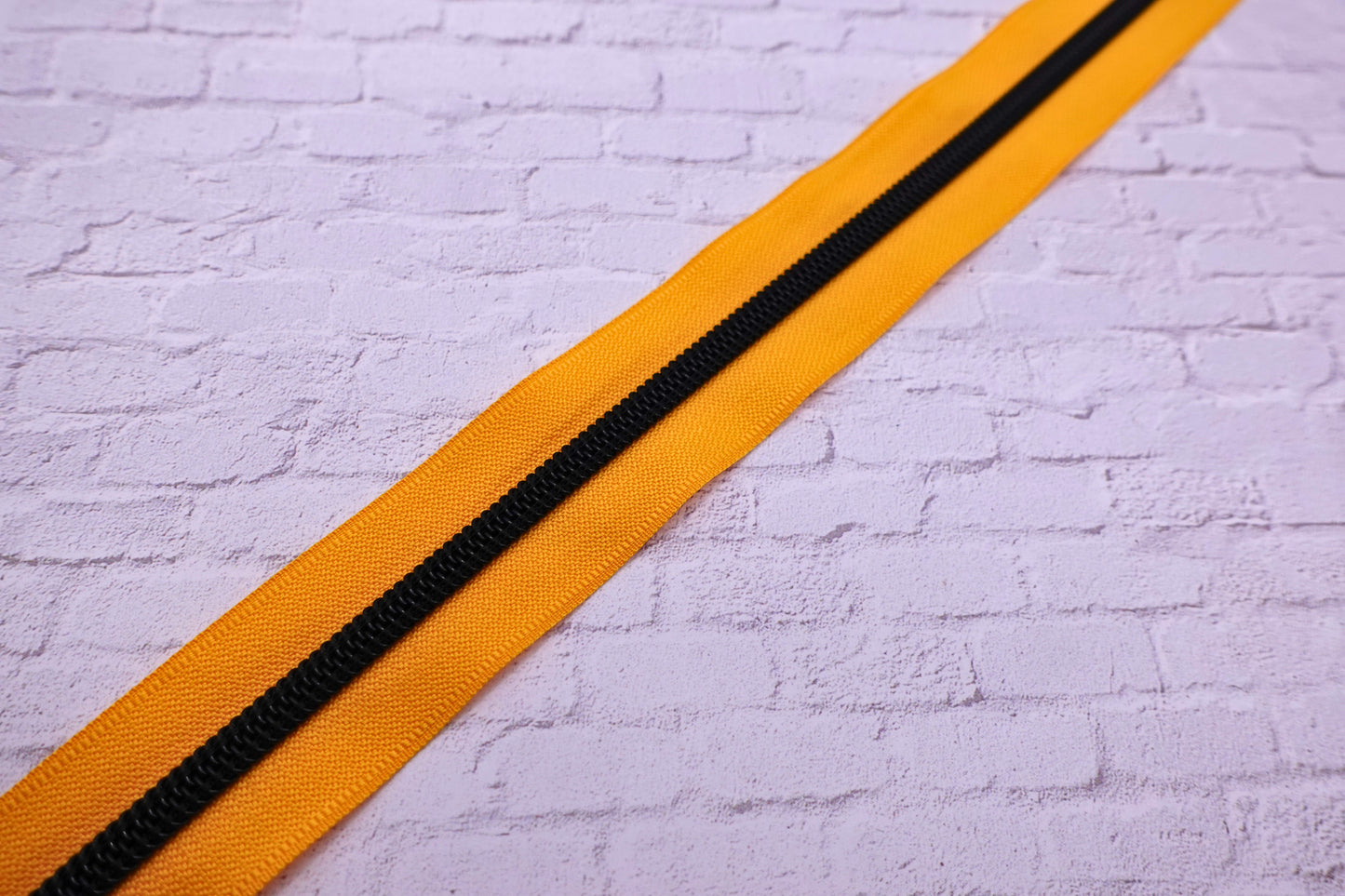 Yellow-Black Teeth Zipper Tape # 5 Zipper (1 Meter)