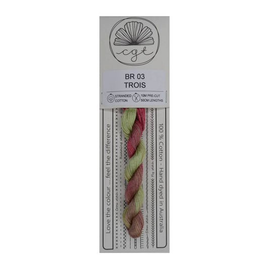 BR03 Trois - Pre-cut floss - Cottage Garden Threads