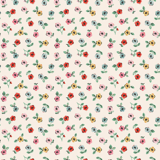 Home Sweet Home -Cheery Florals Cream - Poppie Cotton