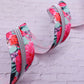 Blue and Pink Flowers Zipper Tape # 5 Zipper (1 Meter)