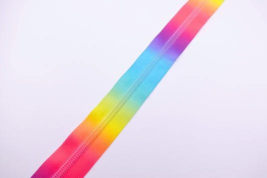 Fun Rainbow Printed Zipper Tape # 5 Zipper (1 Meter)