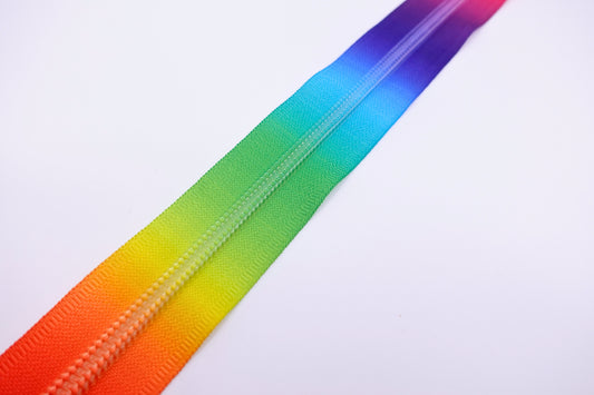 Regular Rainbow Printed Zipper Tape # 5 Zipper (1 Meter)