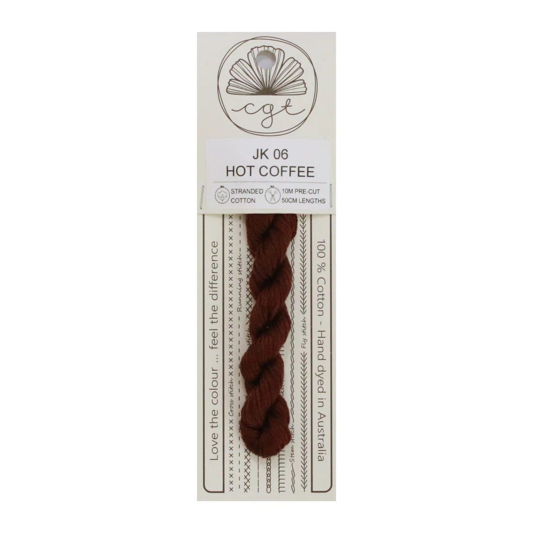 JK06 Hot Coffee - Fils à broder pré-coupés Mouliné - Cottage Garden Threads