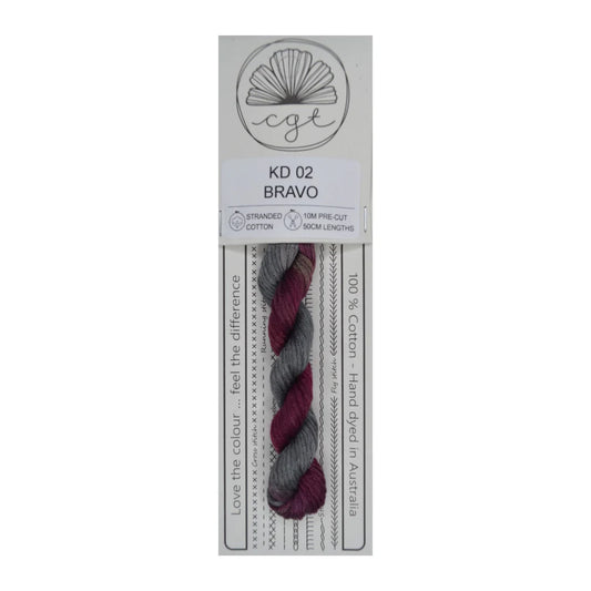 KD02 Bravo - Fils à broder pré-coupés Mouliné - Cottage Garden Threads