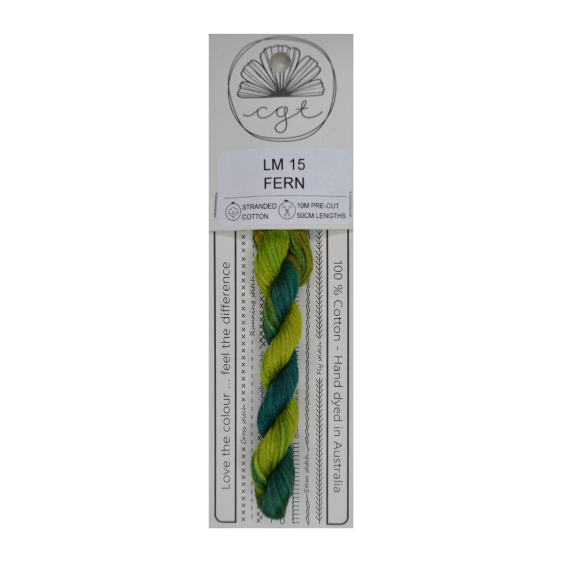 LM15 Fern - Fils à broder pré-coupés Mouliné - Cottage Garden Threads