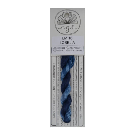 LM16 Lobelia - Fils à broder pré-coupés Mouliné - Cottage Garden Threads