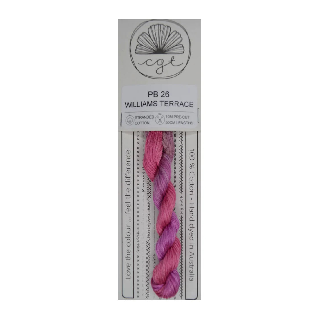 PB26 Willams Terrace -  Fils à broder pré-coupés Mouliné - Cottage Garden Threads