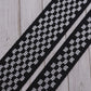 Black and White Checkerboard  1-1.5" Polyester Webbing