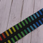 Rainbow Stripes - Black Zipper Tape # 5 Zipper (1 Meter)