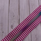 Pink Stripes - Rainbow Zipper Tape # 5 Zipper (1 Meter)