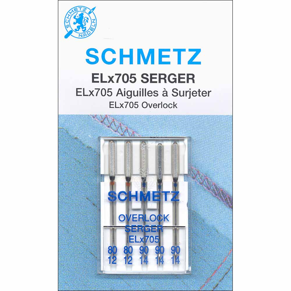 SCHEMTZ Serger Needles ELx705 Assorted - 5 Count