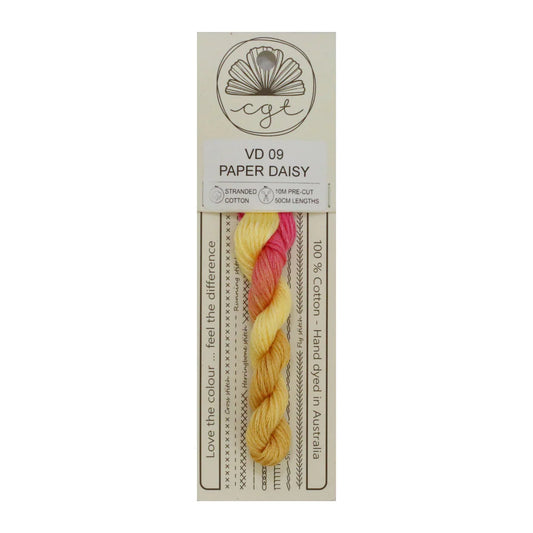 VD09 Paper Daisy - Pre-cut floss - Cottage Garden Threads