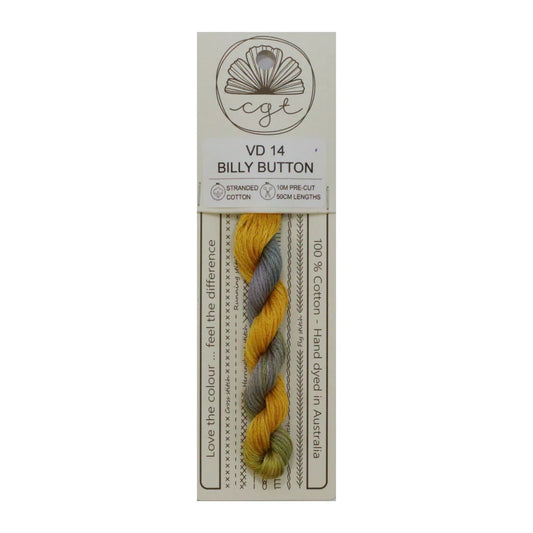 VD14 Billy Button - Fils à broder pré-coupés Mouliné - Cottage Garden Threads